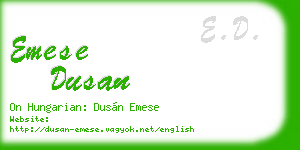 emese dusan business card